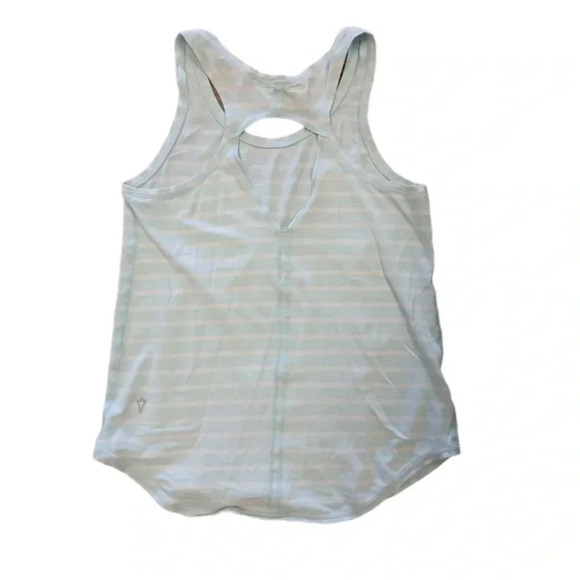 Ivivva Lululemon  Aqua Striped Tank Top Size 10 - Picture 3 of 5